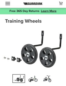 NIB Guardian Bikes 14” Training Wheels