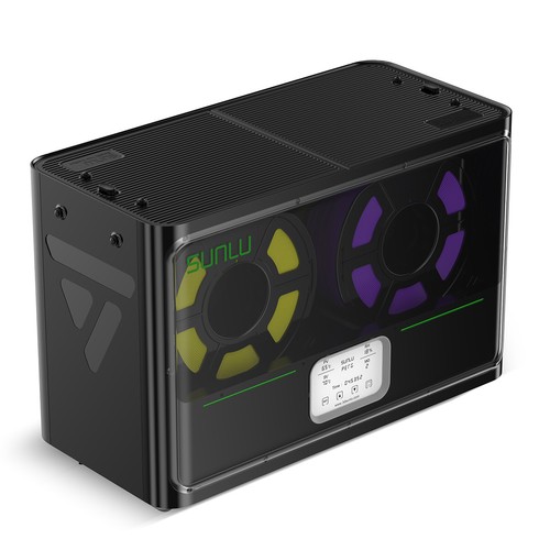 SUNLU S4 Filament Dryer Box,4 Spools Capacity,Black Weight 4.8KG,FilaDryer S4