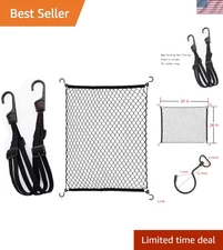 Heavy-Duty Cargo Net with 90-Inch Wagon Straps for Outdoor Utility Transport