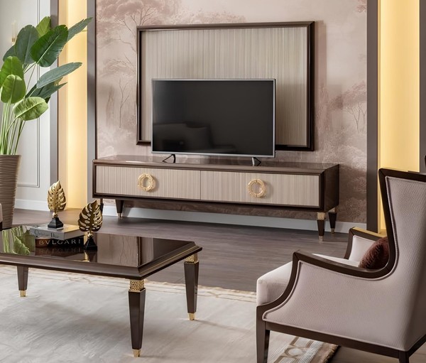 Tv-Lowboard & Wandpaneel – Stilvolles Wohnzimmer-Set-image