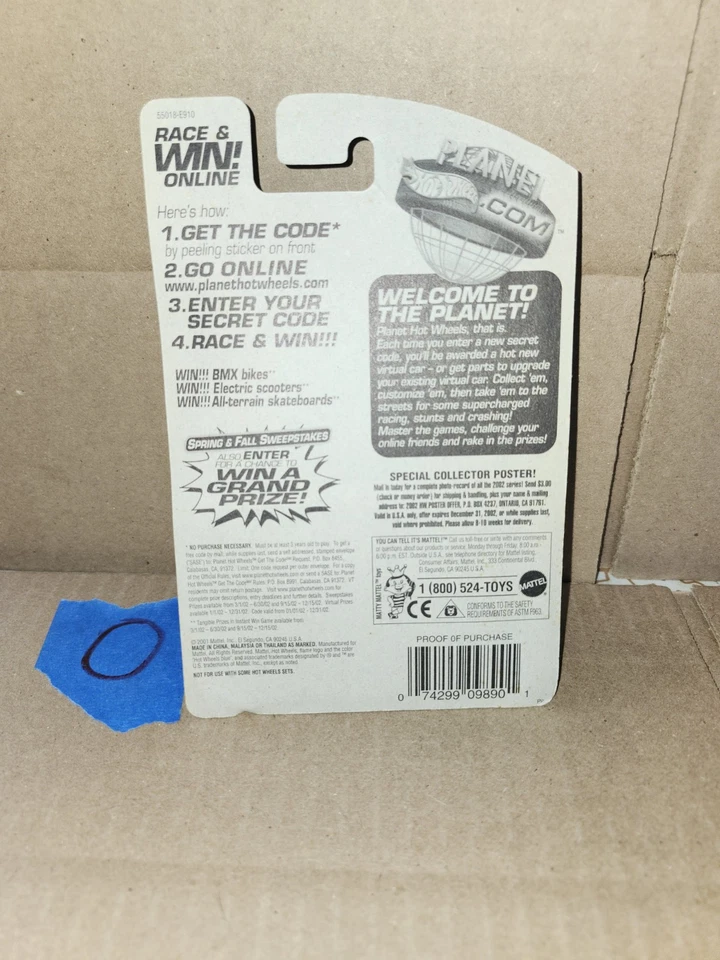 Hot Wheels Fright Bike 2002-133, Red ~ NEW SEALED - Image 2 of 2