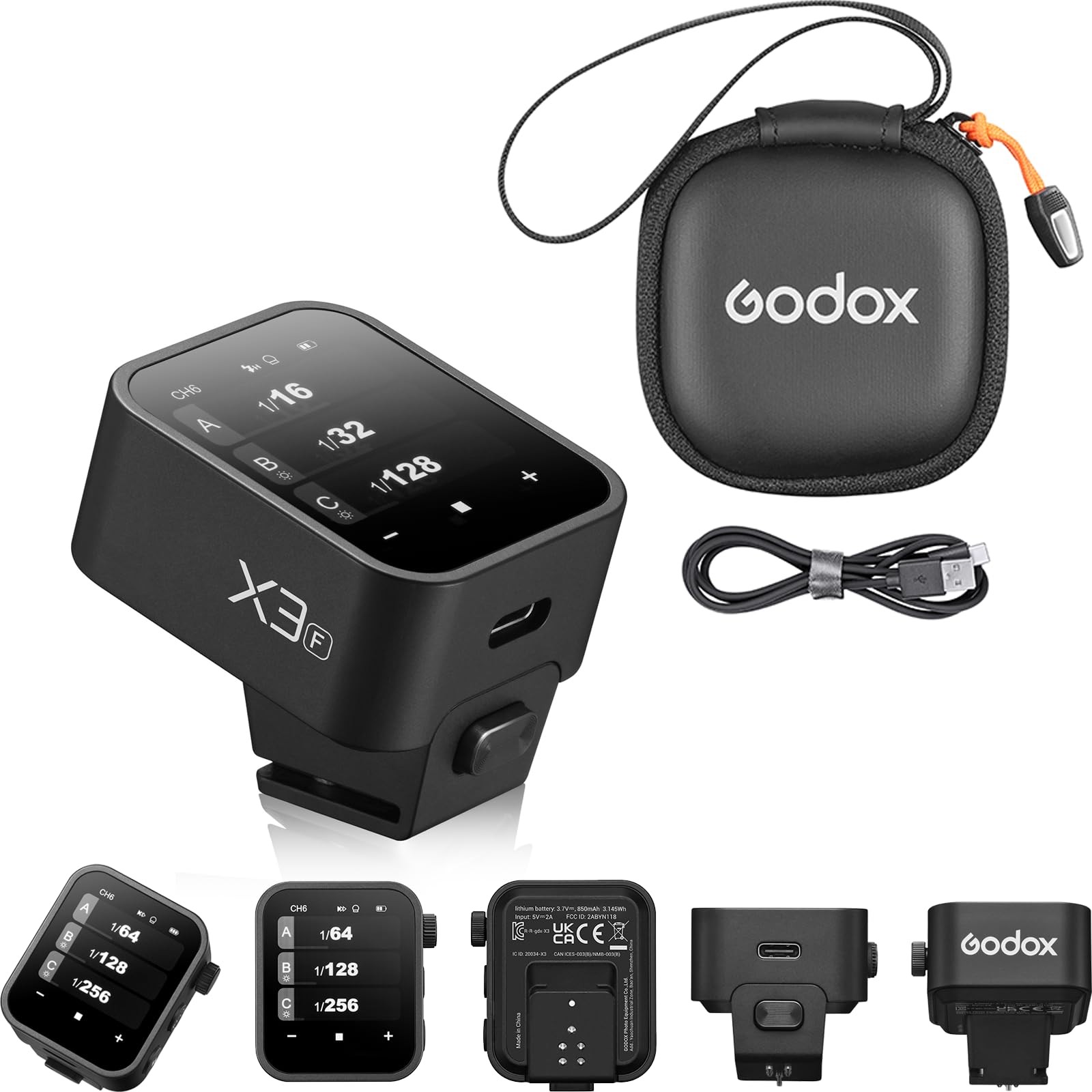 X3 X3F Flash Trigger for Fuji with Touchscreen and Local Controls