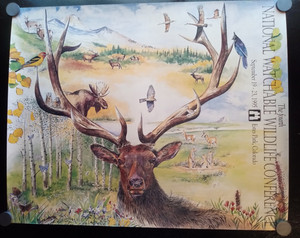 Lot of 5 Vintage National Watchable Wildlife Refuge Posters, Sandhill Crane BLM