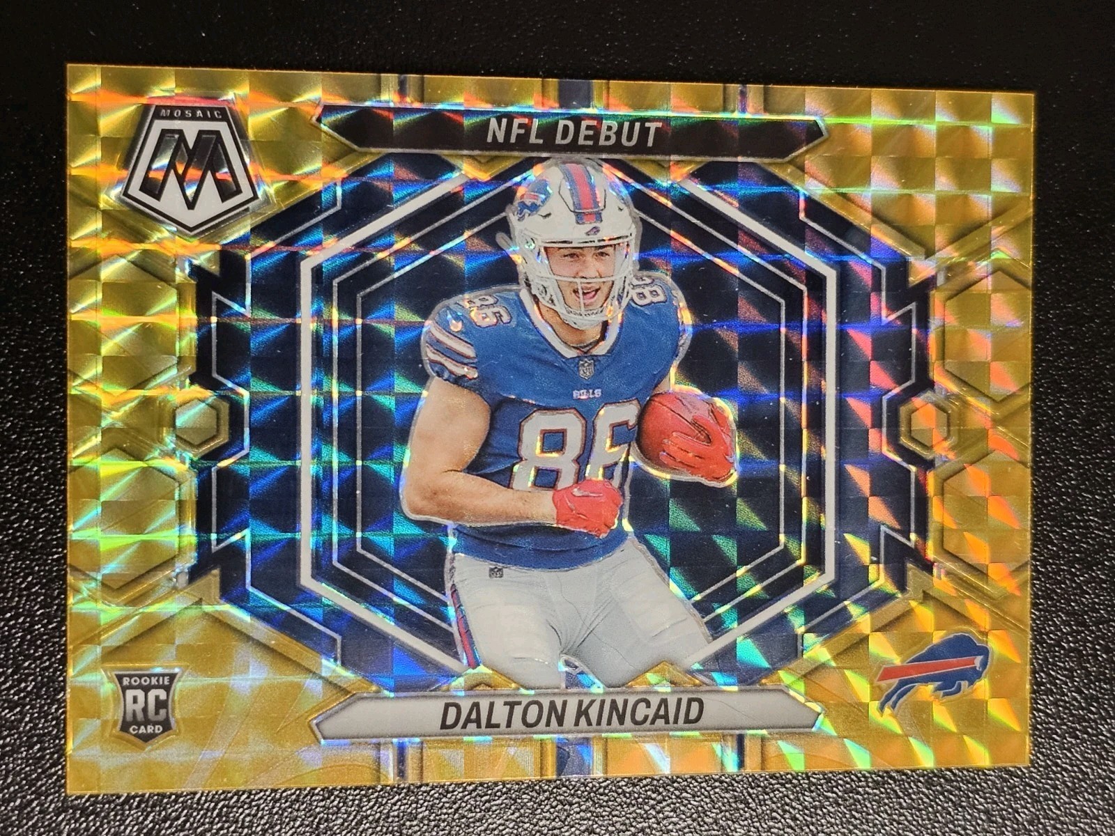 2023 Panini Mosaic - Dalton Kincaid NFL Debut Reactive Yellow Mosaic Bills ND-20