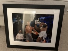 Framed Anthony Joshua Signed Photo - Joshua v Klitschko Uppercut