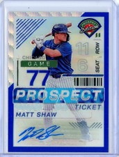 2024 Panini Prospect Edition MATT SHAW Blue Wave Prizm Autograph AUTO RC 55/75