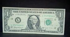 1963 B $1 Joseph Barr One Dollar Bill Federal Reserve Note New York 