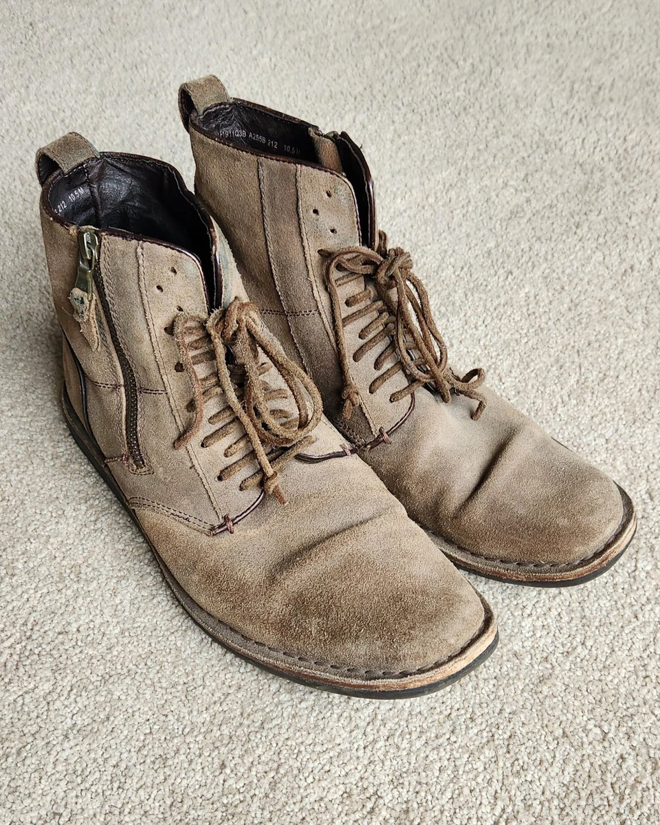 NWOT: John Varvatos Slouchy Zip Boot in China White Zip Leather Upper White Boots for Men for sale | eBay main image 2