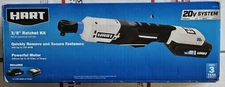 HART TOOL HPRT01B 3/8" COREDLESS RATCHET (R7B013770) NEW W/ BATTERY CHARGER