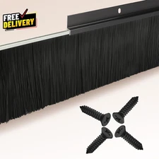 8-Pack Garage Door Brush Seal Black Bottom Sweep Roll-Up Door Stripping 2.80....