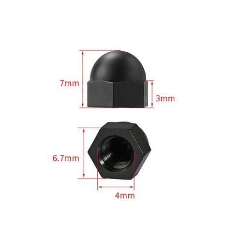 M3 M4 M5 M6-M20 Dome Nuts Colorful Nylon Plastic Hex Dome Nuts Grade 66 DIN1587 - Picture 19 of 61