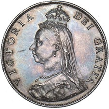 1887 Florin - Victoria British Silver Coin - Very Nice