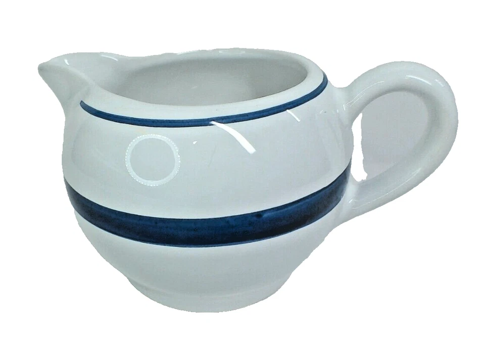 Nautica Signatures сливочник керамика Португалия белая темно-синяя полоса б/у в отличном состоянии - Изображение 2 из 4