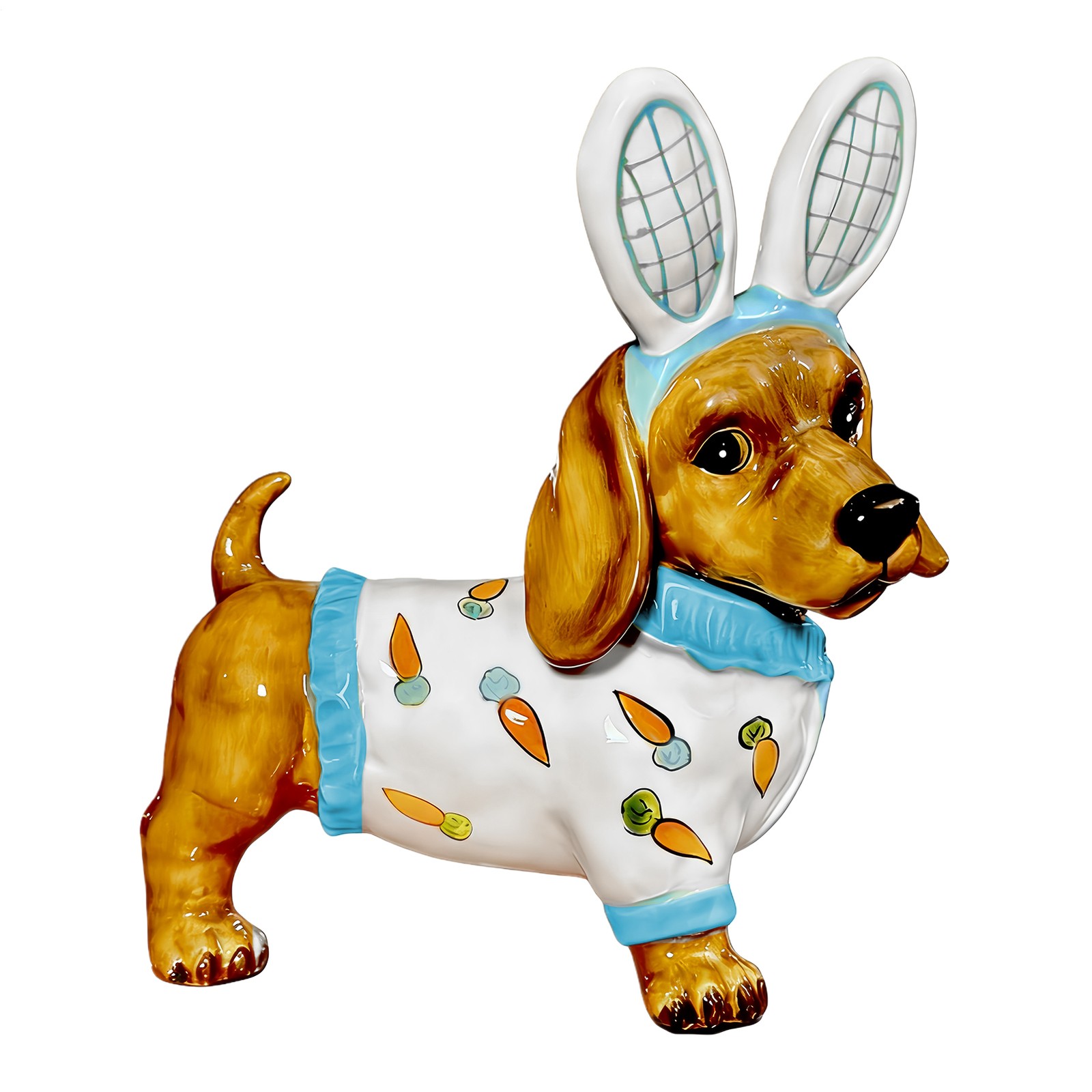 Blue Sky Clayworks Easter Dachshund DASHING IN CARROTS Auth Retailer NEW