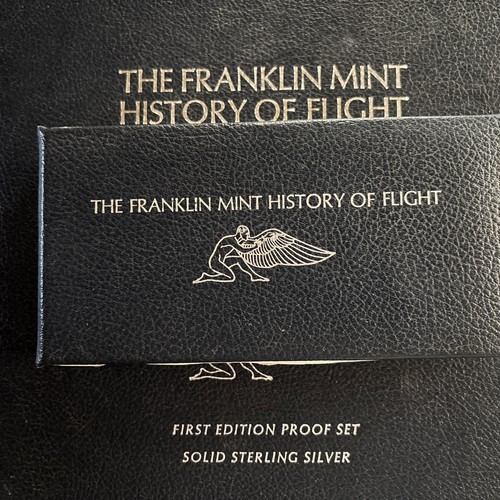Franklin Mint History of Flight Sterling Silver Proof Set - 100 Medals W Booklet - Bild 8 von 10