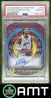 Victor Wembanyama Auto PSA 10 2022 Bowman University Inception #BIA VW 3486