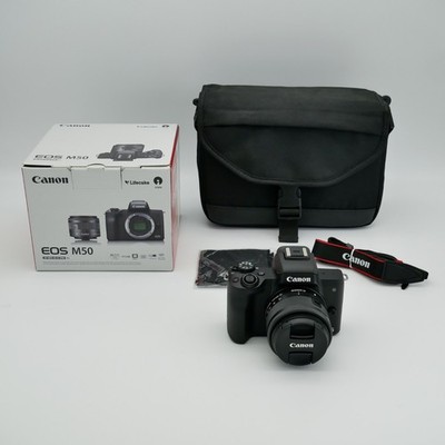 Canon EOS M50 Spiegellose Systemkamera Kit mit EF-M 15-45mm   GEPRÜFT   TOP