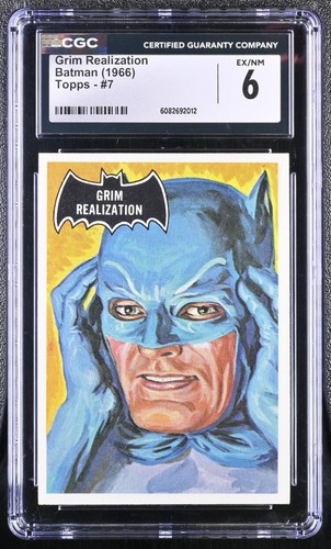 1966 Topps Batman Black Bat #7 Grim Realization — CGC 6