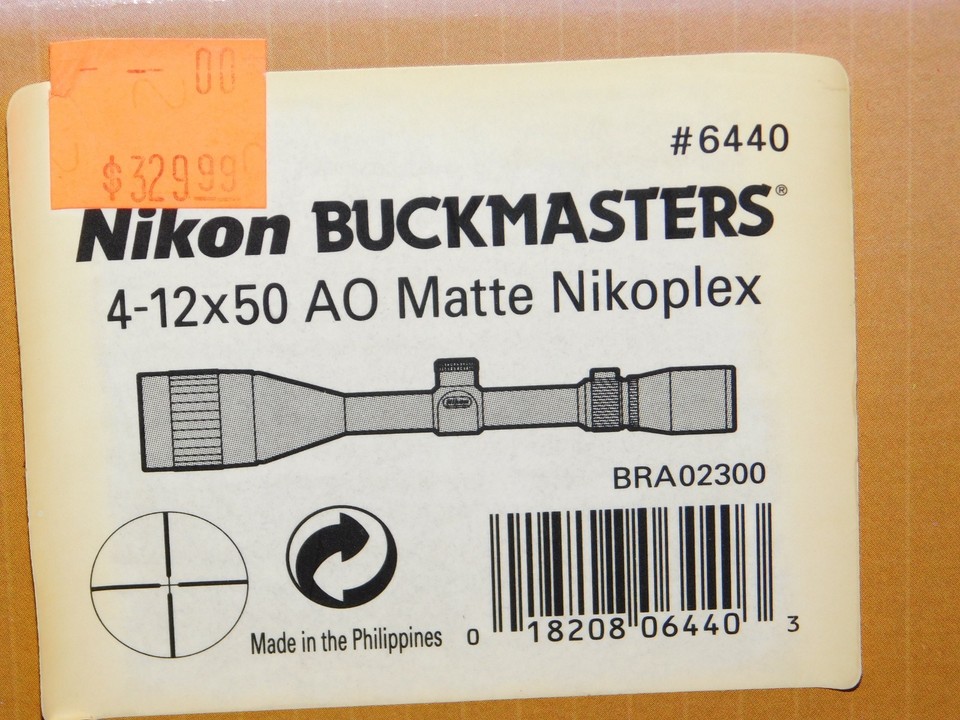 Focus Rifle Nikon Buckmasters 4-12x50 Side Focus Rifle Scope BDC Reticle Matte ...