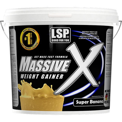 LSP Massive X Weight Gainer, 4000g Dose, Super Banana