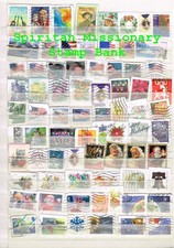 Forever Stamps: 73 Assorted Postmarked Postage  12-300 