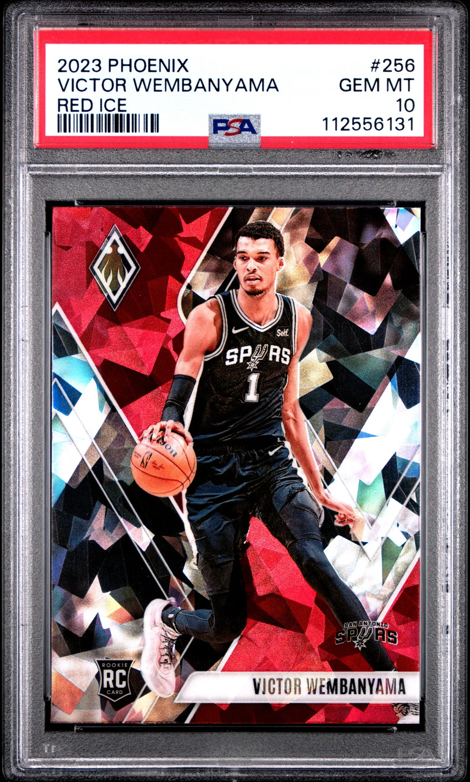 2023 Panini Phoenix Victor Wembanyama #256 Red Ice PSA 10