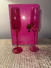  Barbie Champagne Flutes 8 Oz Capacity Set Of 2 New Dragon Glassware 