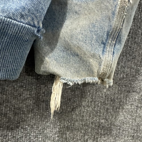 Vintage 90’s Carhartt Denim J08 DST Full Zip-Up Light Blue THRASHED Jacket Men’s - Bild 24 von 24