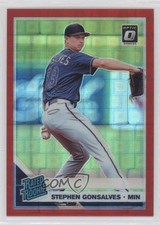 2019 Donruss Optic Rated Rookies Red Pandora Prizm 44/99 Stephen Gonsalves 1p5