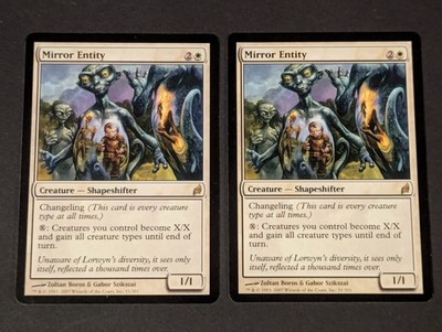 2x Mirror Entity Lorwyn Magic the Gathering MtG