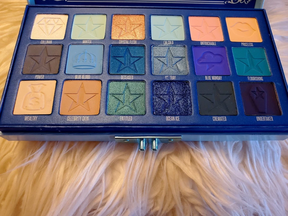 Jeffree Star Blue Blood Eyeshadow Palette 18 Shades Matte & Metallic Vegan - Image 3 of 4