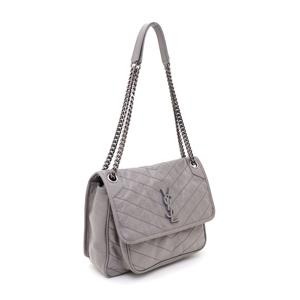 Borsa a tracolla Saint Laurent Niki Medium con catena in argento e crossbody 498894
