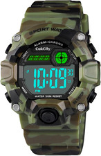 Boys Camouflage LED Sports Kids Watch Waterproof Digital Electronic Military Wri
