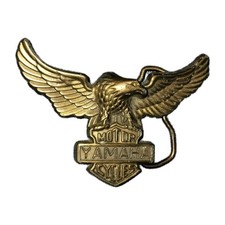 Vintage Brass Yamaha Motor Cycle American Eagle Belt Buckle Rare Clean