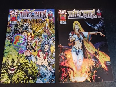 CHAOS! COMICS THE OMEN #1 (OF 5) MAY 1998 2x Variant Covers VF/NM 