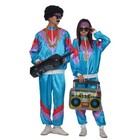80s 90s Mens Shell Suit Costume Neon Adult Fancy Dress Outfit Sports Tracksuit