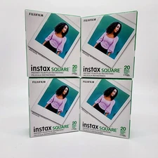 4x Boxes: Fujifilm Instax Square Instant Film (80 Total Exposures) [Exp 12/2026]