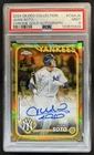 2024 Topps Gilded Collection Juan Soto Chrome Gold Auto #/99 Yankees PSA 9
