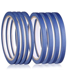 KALIONE 8 Rolls Pinstripe Tape, Masking Tape in 1/8, 1/4 Inch, Thin Painters Tap