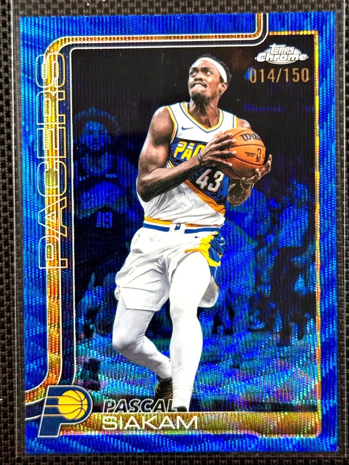 2025-26 Topps Chrome Pascal Siakam #27 Blue Wave Refractor /150 Pacers