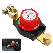 Joinfworld Top Post Battery Disconnect Switch 12V-48V Battery Kill Switch Negati