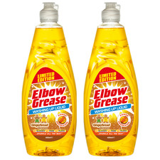 2X Elbow Grease Washing Up Liquid, Gingerbread Fresh 600ml Power Degreaser 5.41 per litre