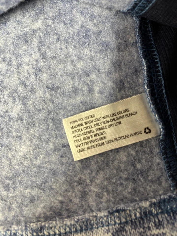 Sudadera Merona Activewear Para Hombre Talla S Azul Cuello Alto 1/4 Cremallera Manga Larga Foto 4 de 4