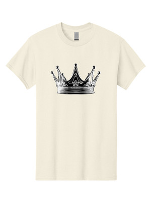 Silver-Crown-2 Mens Graphic Tee, 100% Cotton, Casual Summer Wear