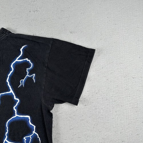 Vintage American Thunder Shirt Large Native American Wolf AOP Short Sleeve - Picture 16 of 20