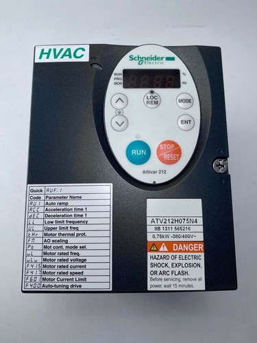 Schneider Variable Frequency Drive ATV212H075N4, VFD, 1HP, 380/480V, New in box - Imagen 2 de 3
