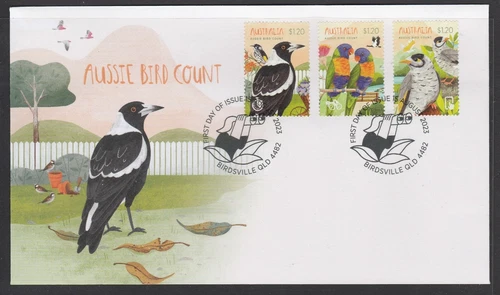 AUSTRALIA 2023 - Aussie BIRD COUNT  Set of 3  V F USED on FDC  - in stock now