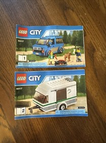 Lego City 60117 VAN & CARAVAN CAMPER 100% Complete Instructions All Stickers