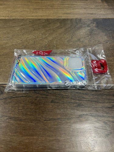 For iPhone 13 Crystal Clear Ripple hologram color Silicone case. - Picture 4 of 6