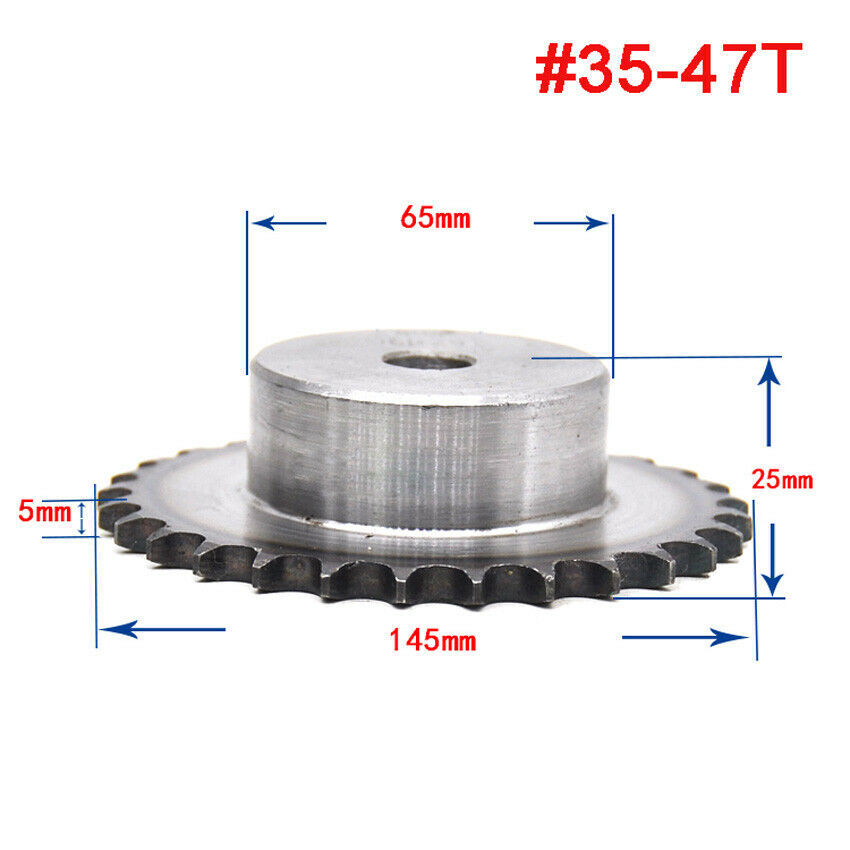 Roller Chain Drive Sprocket With Step 06B 9T60T Pitch 3/8" 9.525mm For
